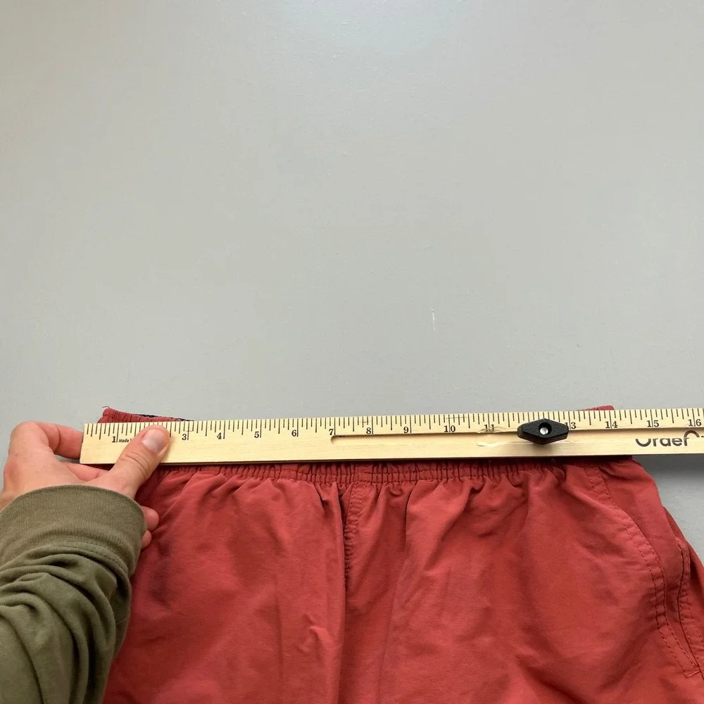 LL Bean Supplex Nylon Shorts Mens Size M Red Elastic Waist Mesh Lined 503782